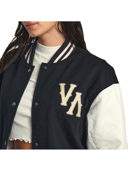 Κοντό Γυναικείο Bomber Jacket Μαύρο