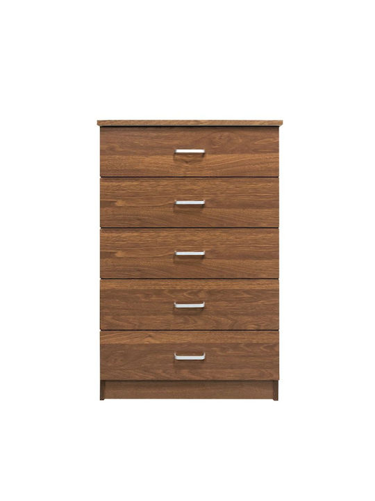 Stonecrop Wooden Chest of Drawers Walnut 60x40x97cm