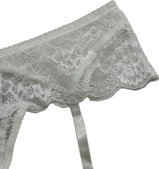 Norddiva Lingerie Ζαρτιέρες με Δαντέλα Λευκές
