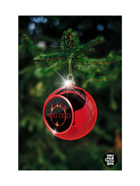 Christmas Ball Ornament Red 8cm