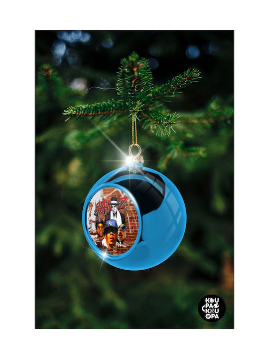 Christmas Ball Ornament Blue 8cm