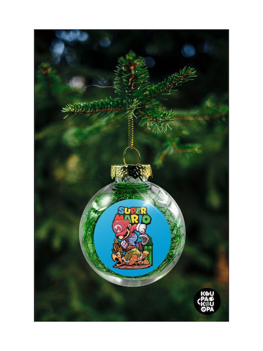 Weihnachtshänger Kugel Ornament Grün 8cm