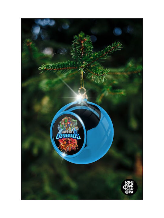 Christmas Ball Ornament Blue 8cm