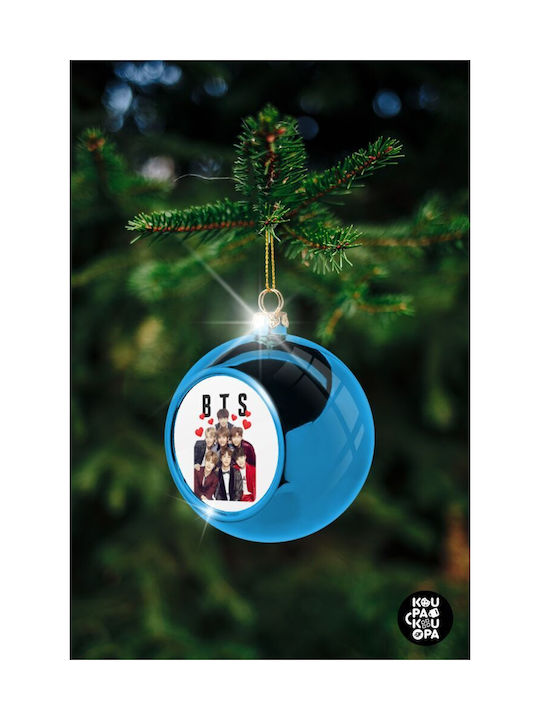 Weihnachtshänger Kugel Ornament Blau 8cm