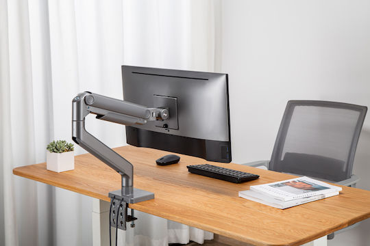 Brateck LDT74-C012UC Stand Desk Mounted Monitor up to 49" with Arm Gray