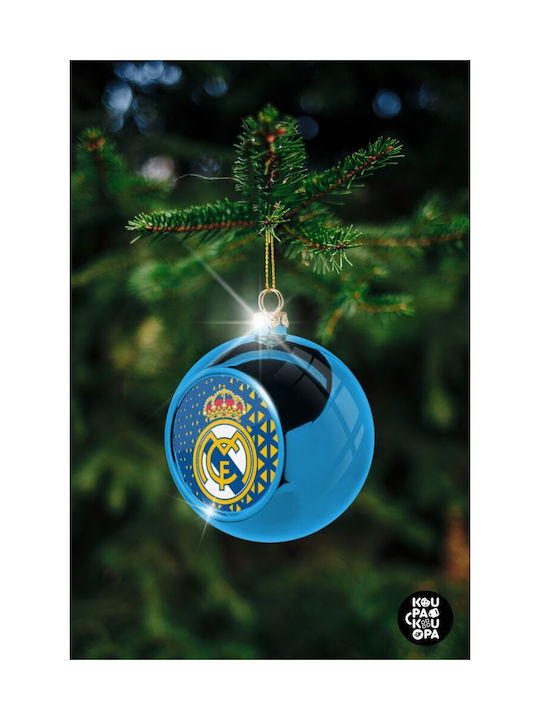 Christmas Ball Ornament Blue 8cm