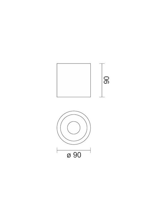 Spot Light Пластмаса Вграден Спот с Патрон GU10 Бял 9x9см. 1бр Spot Light Пластмаса Вграден Спот с Патрон GU10 Бял 9x9см. 1бр