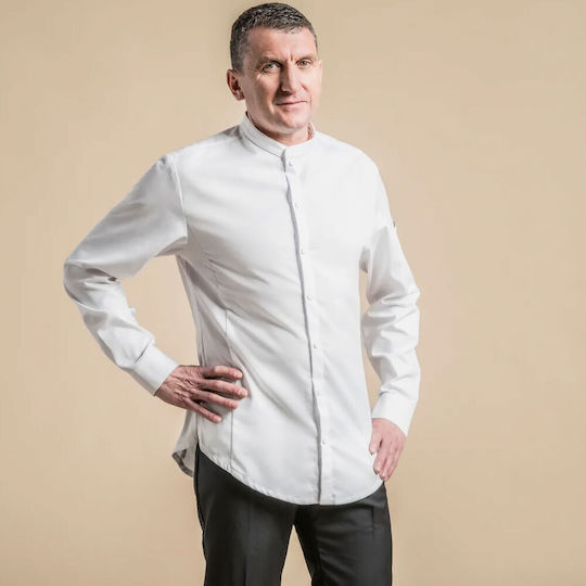 Clement Design Σακάκι Σεφ Λευκό με Μακρύ Μανίκι Uko