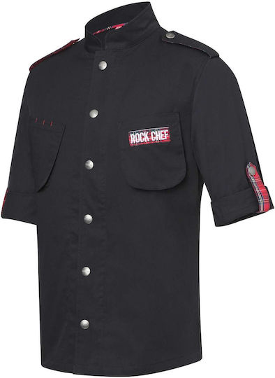 Rock Chef Coat Chef Black with Long Sleeve