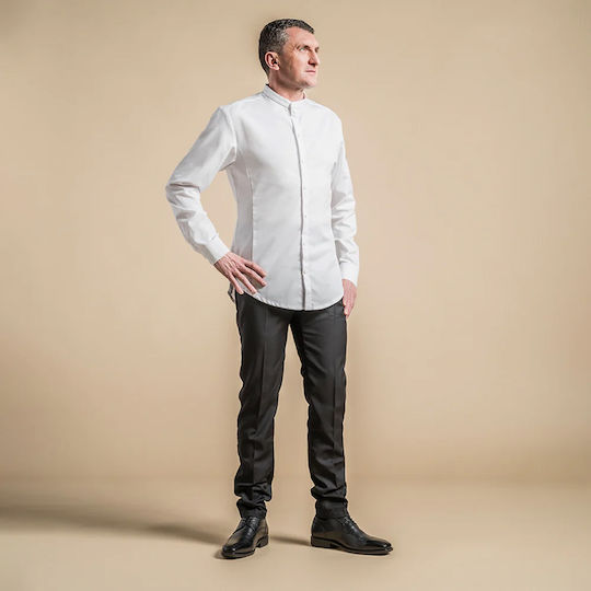 Clement Design Σακάκι Σεφ Λευκό με Μακρύ Μανίκι Uko