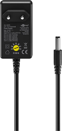 Goobay Universelle Netzadapter Einstellbare Spannung 4.5 2.25A mit Leistung 10.125W mit Steckerset (64570)