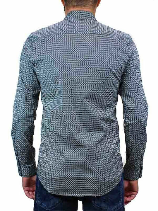 Tom Tailor Men's Shirt Long Sleeve Cotton Gray