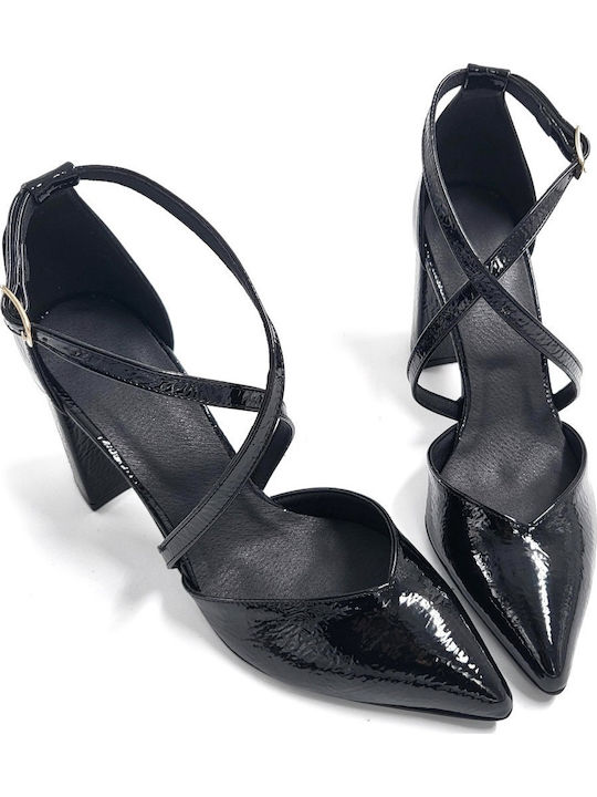 Pumps mit Riemchen Schwarz