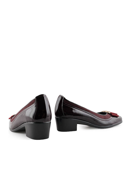 Pumps mit mittelhohem Absatz Burgundisch