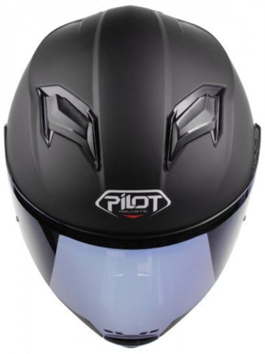 Pilot Alpha SV Black Matt Motorcycle Helmet Full Face ECE 22.06 1550gr with Sunvisor