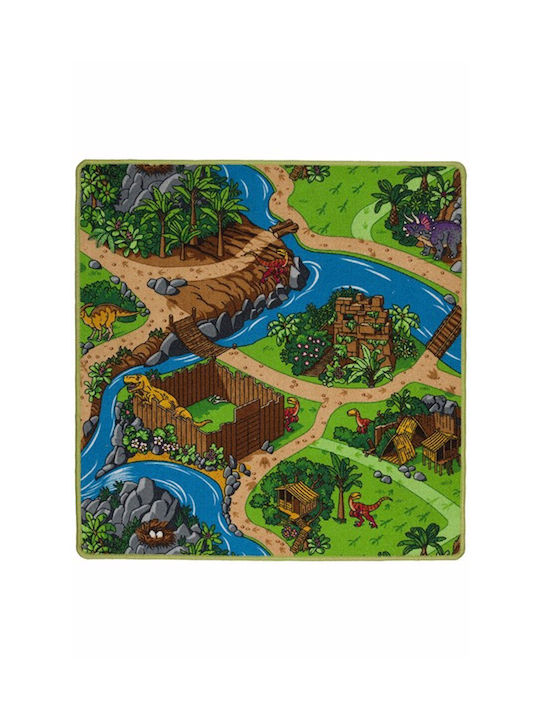 Persika Handmade Kids Synthetic Rug Jurassic Custom Size