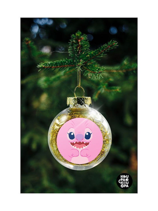 Christmas Plastic Ball Ornament Pink 8cm