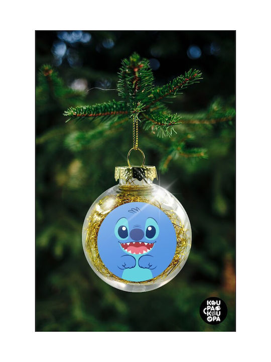 Weihnachtshänger Kugel Ornament Plastik Blau 8cm