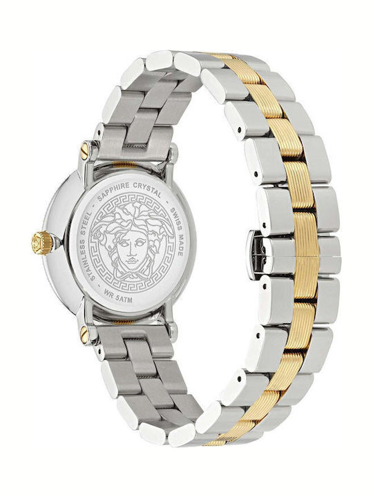 Versace Versace Womens Watch 35mm Battery Stainless Steel Bracelet Gold/Green