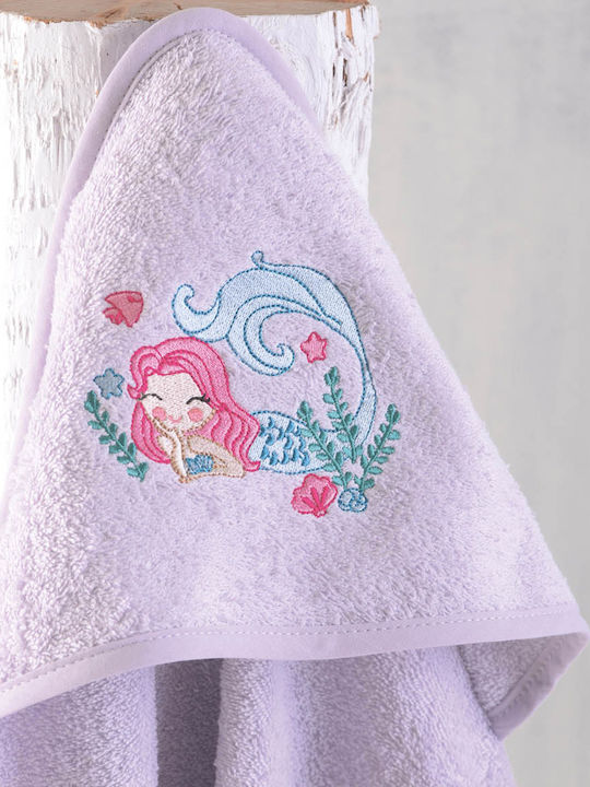 Rythmos Hooded Baby Bath Towel Lilac