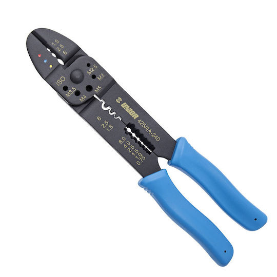 Unior Cable Stripper Pliers with Cutter and 240mm Length Terminal Crimping Tool