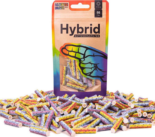Hybrid Filters Vată pentru țigări Carbon activat 6.4mm 55x1buc