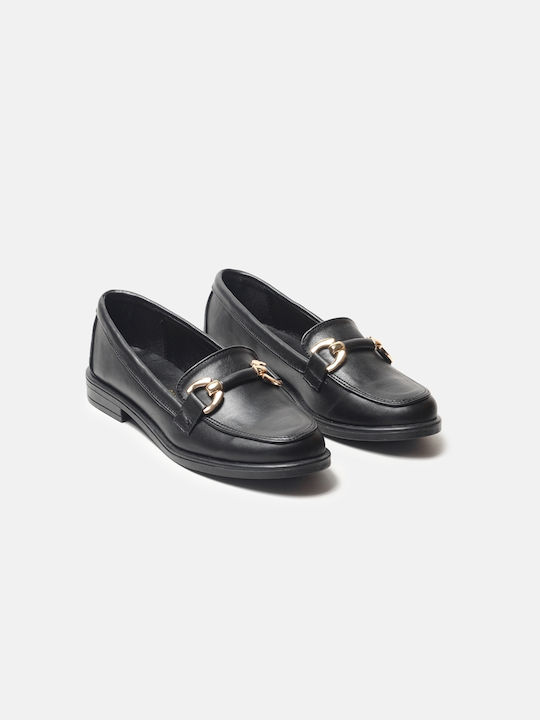 InShoes Μεταλλική Women's Moccasins in Black Color