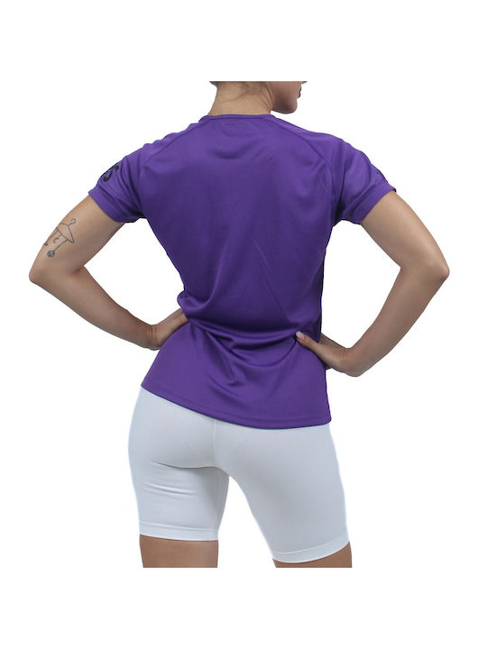 H&S Women's Athletic Blouse Short Sleeve Dri-Fit Purple