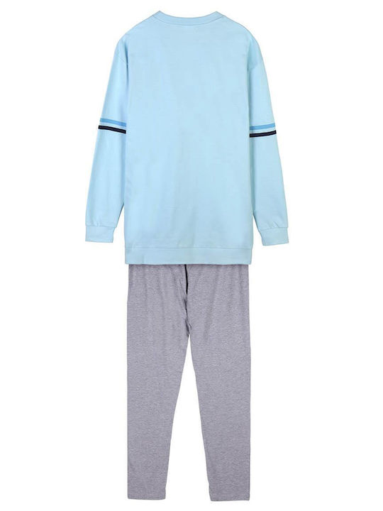 Cerda Winter Women's Pyjama Set Cotton Light Blue Lilo & Stitch