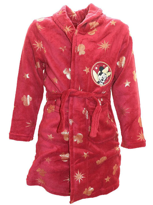 Disney Kinder Bademantel Winter Fleece κόκκινο