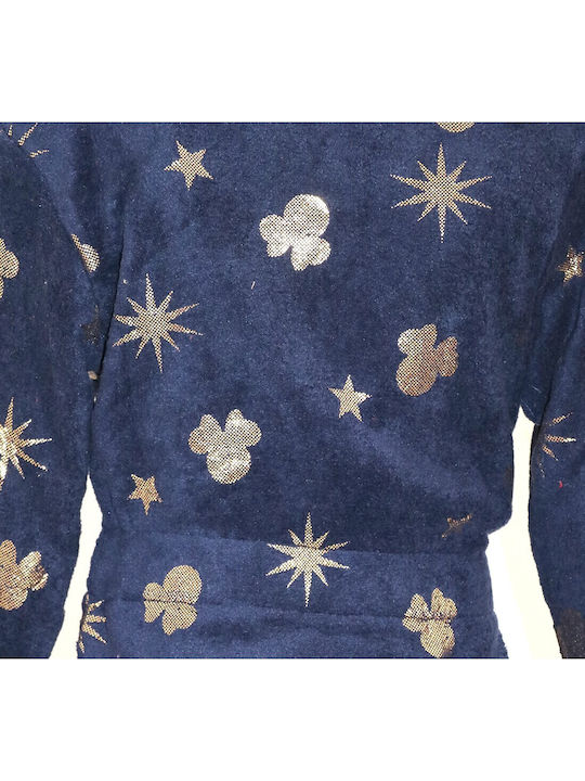 Disney Kids' Robe Winter Fleece Dark Blue Minnie Mouse