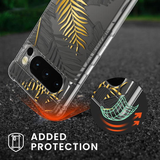 KWmobile Palm Leaves Back Cover Silicone with Strap Multicolour (Google Pixel 8 Pro)