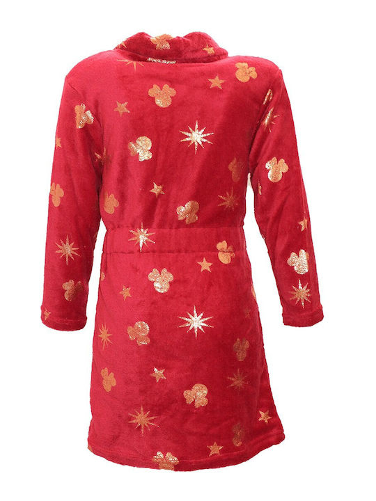 Disney Kids' Robe Winter Fleece red