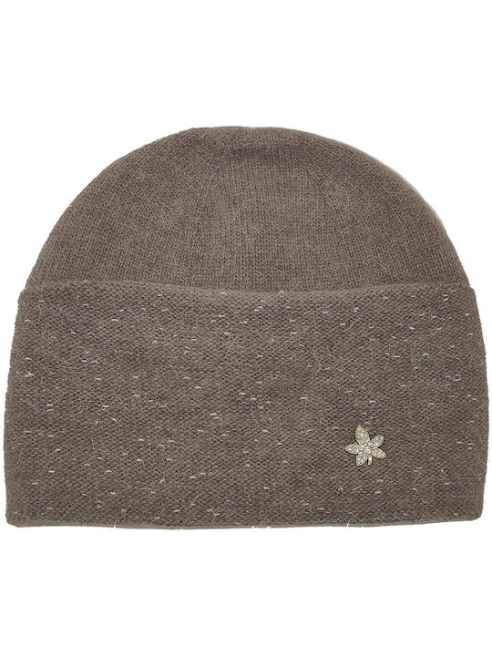 Gift-Me Knitted Beanie Cap Brown