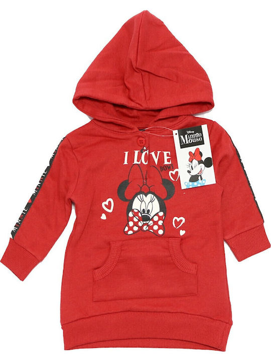 Kinder-Shirtkleid Langarm Rot Baby Minnie Mouse