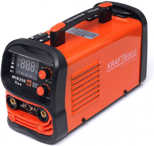Kraft & Dele Ηλεκτροκόλληση Inverter MIG με Μέγιστο Ρεύμα Συγκόλλησης 250A και Κύκλο Εργασίας 100%