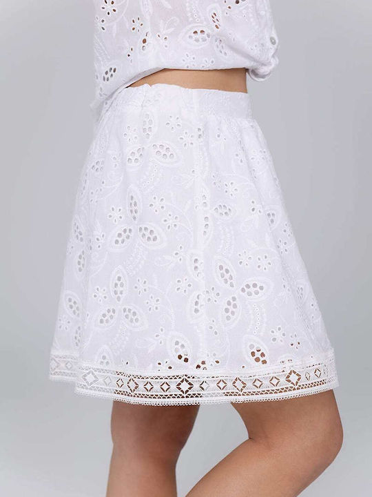 Kasia Mini Skirt White 8704