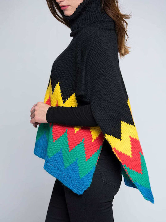 M Missoni Black Knitted Poncho