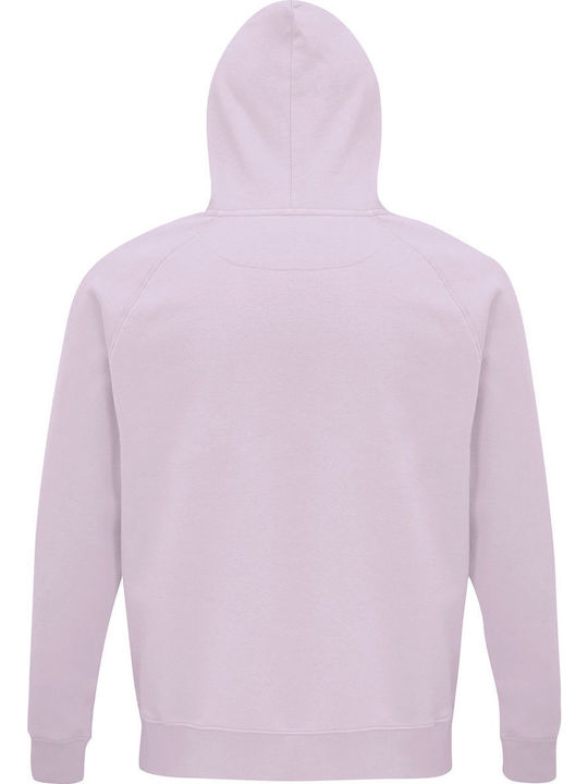 Hoodie Unisex, Organic "Dreamer, Open 24/7", Creamy Pink