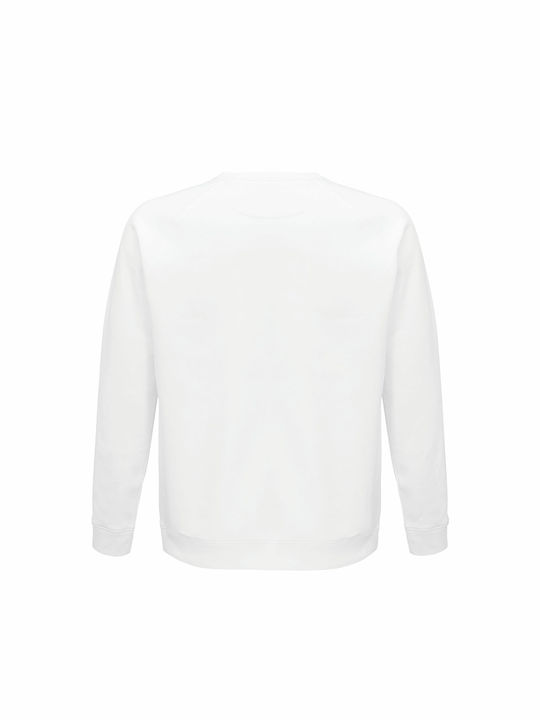 Sweatshirt Unisex, Organic "Dreamer, Open 24/7", White