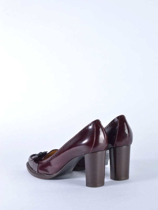 Armani Jeans Pumps with Thick Tacouni Bordeaux