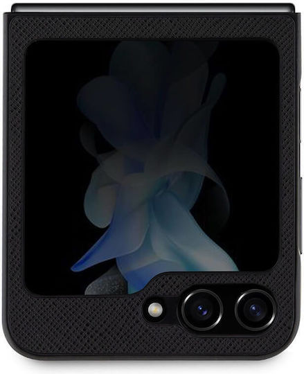Karl Lagerfeld Saffiano Karl&choupette Pin Back Cover Plastic Negru (Galaxy Z Flip5)