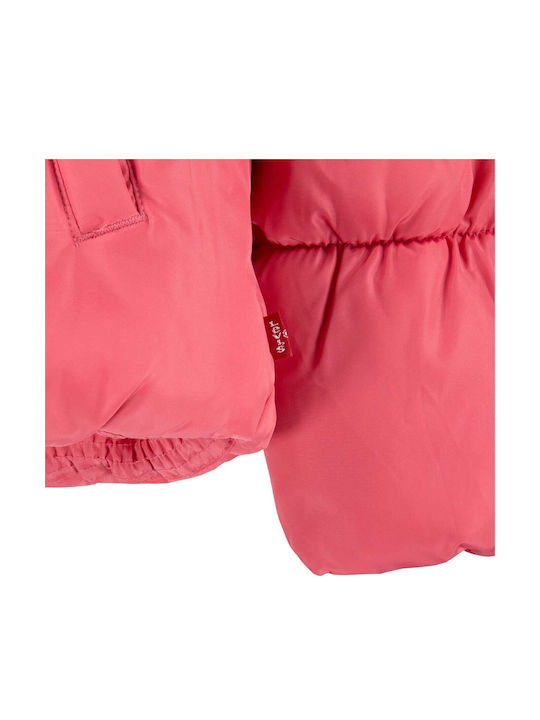 Kinder Steppjacke mit Kapuze Pink