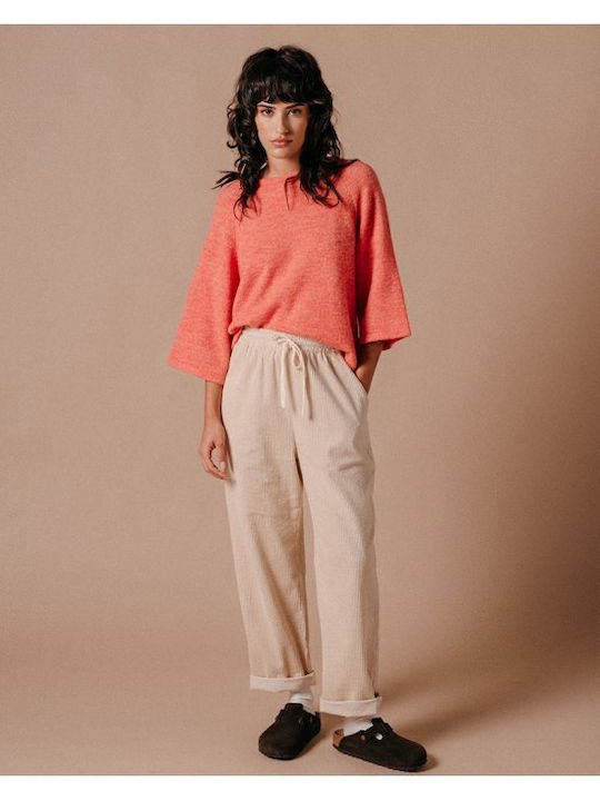 Grace & Mila Damen Langarm Pullover Coral