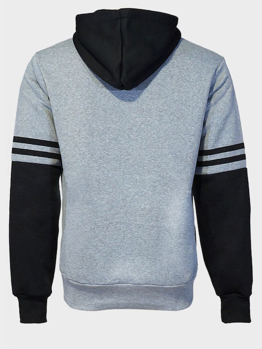 G Secret Men's Sweatshirt with Hood and Pockets Gray