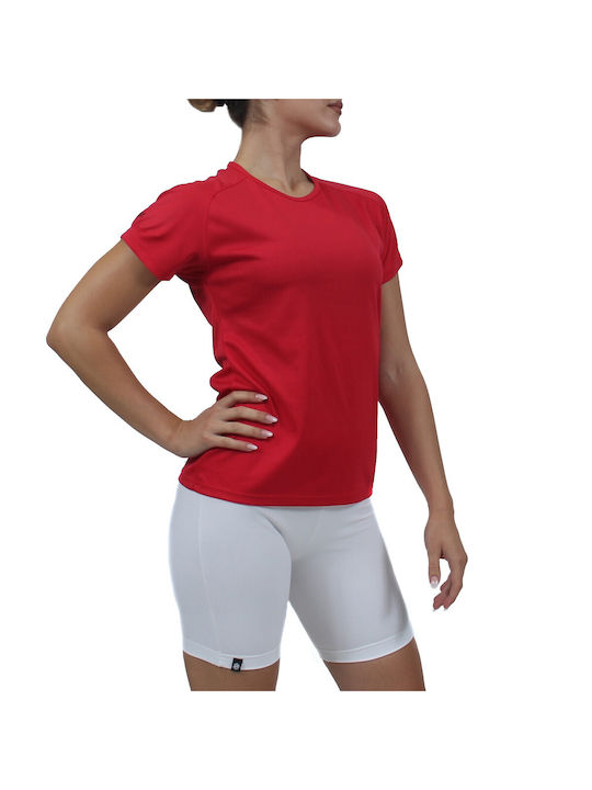 H&S Women's Athletic Blouse Short Sleeve Dri-Fit Red