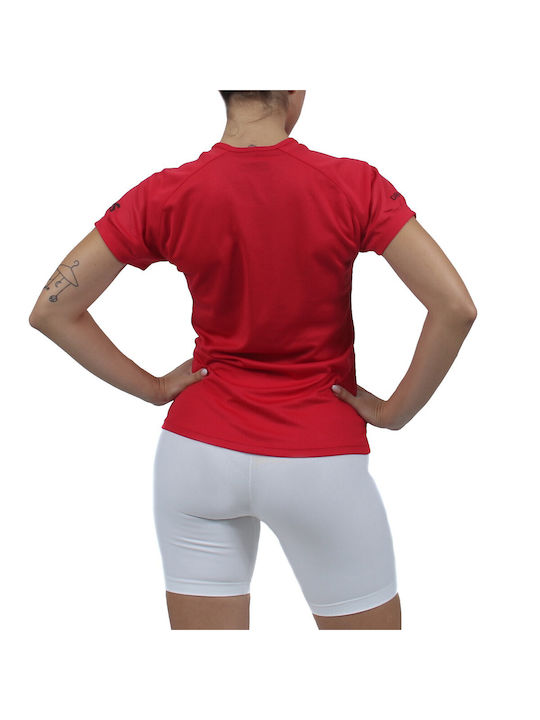 Women's Sports Short Sleeve Top Dri-Fit Red