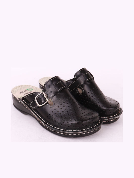 Vesna Women's Leather Anatomic Clogs Black