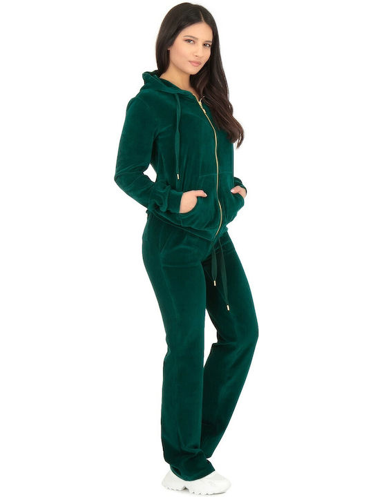 Sweatpants Set Velvet Green.