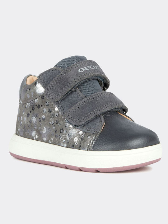 Geox Kids Sneakers High Biglia Anatomic with Scratch Gray